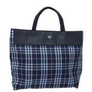 Burberry Vintage Pre-owned Nylon handvskor Blue, Dam