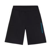 Calvin Klein Präglad Logga Sweatshorts för Män Black, Herr