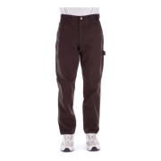 Dickies Logo Bakbyxor Knapp Blixtlås Fickor Brown, Herr