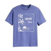 Levi's Mäns Avslappnad Passform Tee Blue, Herr