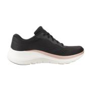 Skechers Glowing Arch Fit Sneakers Black, Dam