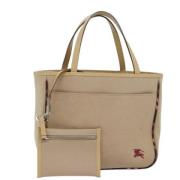 Burberry Vintage Pre-owned Canvas handvskor Beige, Dam