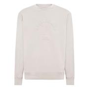 Boggi Milano B Crew Neck Sweatshirt I Bomullsblandning Beige, Herr