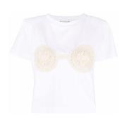 Magda Butrym Vit Stickad T-shirt White, Dam