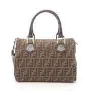 Fendi Vintage Pre-owned Canvas handvskor Brown, Dam