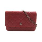 Chanel Vintage Pre-owned Laeder chanel-vskor Red, Dam