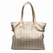 Chanel Vintage Pre-owned Nylon chanel-vskor Beige, Dam