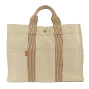 Hermès Vintage Pre-owned Canvas handvskor Beige, Dam