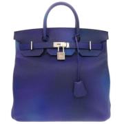 Hermès Vintage Pre-owned Belagd canvas handvskor Blue, Herr