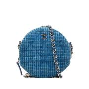 Chanel Vintage Pre-owned Tyg chanel-vskor Blue, Dam