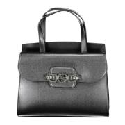 Guess Elegant svart handväska med mångsidiga remmar Black, Dam