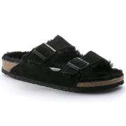 Birkenstock Shearling Sandaler - Svart Black, Dam