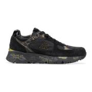 Premiata Svarta Distressed Mase Sneakers Black, Herr