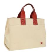 Burberry Vintage Pre-owned Canvas handvskor Beige, Dam