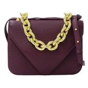 Bottega Veneta Vintage Pre-owned Laeder axelremsvskor Purple, Dam