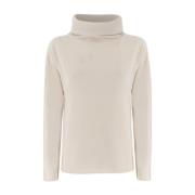 Le Tricot Perugia Elegant Turtleneck Jumper Beige, Dam