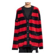 Mastermind World Multifärgad Texturerad Stickad V-ringad Cardigan Mult...