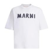 Marni Vit Casual T-shirt White, Herr