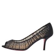 Christian Louboutin Pre-owned Pre-owned Satin klackskor Black, Dam