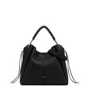 Gianni Chiarini Sportig läder crossbody-väska Black, Dam