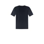 Herno T-shirt i bomullsjersey med metall-logga Blue, Herr