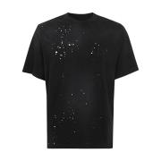 Amiri Svart Shotgun Broderad T-shirt Black, Herr