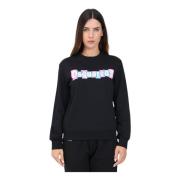 Dsquared2 Svart Crewneck Sweatshirt med Färgad Logotyptryck Black, Dam