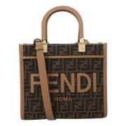 Fendi Canvas totevskor Brown, Dam