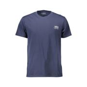 Guess Blått Logotyp Rundhals T-shirt Blue, Herr