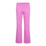 Kaffe Flared Chino Byxor Cyclamen Pink, Dam