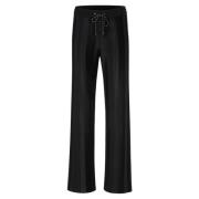 Marc Cain Welby Plissee Wide Leg Byxor Black, Dam