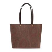 Etro Ikonisk Paisley Jacquard Toteväska Brown, Dam