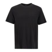 Paul & Shark Svart Bomullsblandad T-shirt med Logotyp Black, Herr