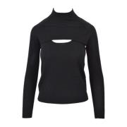 Patrizia Pepe Snygga Turtlenecks för Trendiga Looks Black, Dam