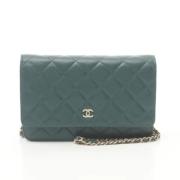 Chanel Vintage Pre-owned Laeder chanel-vskor Green, Dam