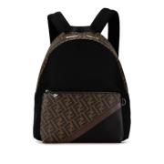 Fendi Vintage Pre-owned Canvas ryggsckar Black, Herr