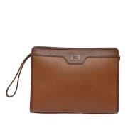 Burberry Vintage Pre-owned Laeder kuvertvskor Brown, Dam