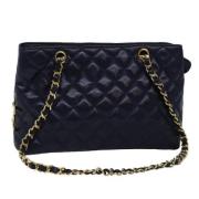 Chanel Vintage Pre-owned Laeder chanel-vskor Blue, Dam