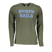 North Sails Grön långärmad T-shirt med logotyptryck Green, Herr