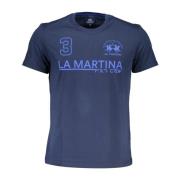 La Martina Långärmad Broderad Logot-shirt Blue, Herr