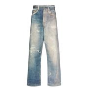 Our Legacy Digital Denim Print Jeans Blue, Herr