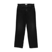 Amish Svarta Denim Boyfriend Jeans Black, Dam