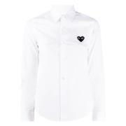 Comme des Garçons Play Vit Logo Långärmad Skjorta White, Dam