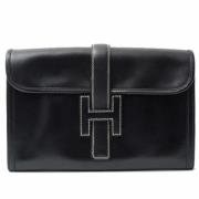 Hermès Vintage Pre-owned Laeder kuvertvskor Black, Dam