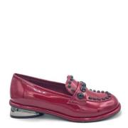 Jeannot Rubin Patent Studded Loafer Red, Dam