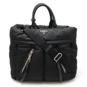 Prada Vintage Pre-owned Nylon prada-vskor Black, Dam