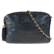 Chanel Vintage Pre-owned Laeder crossbodyvskor Black, Dam