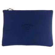 Hermès Vintage Pre-owned Canvas kuvertvskor Blue, Dam