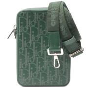 Dior Vintage Pre-owned Laeder crossbodyvskor Green, Herr