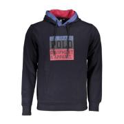 U.s. Polo Assn. Blå Hoodie i Bomull med Logga Blue, Herr